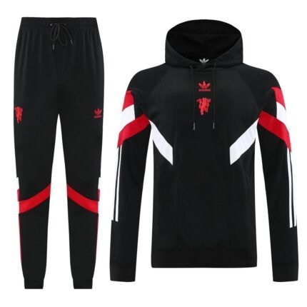 MANCHESTER UNITED 2025 RED & BLACK HOODIE SET