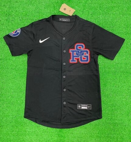 PARIS SAINT GERMANY BASEBALL JERSEY - BLACK
